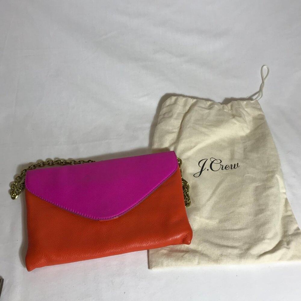 J CREW LEATHER SHOULDER BAG OR CLUTCH
